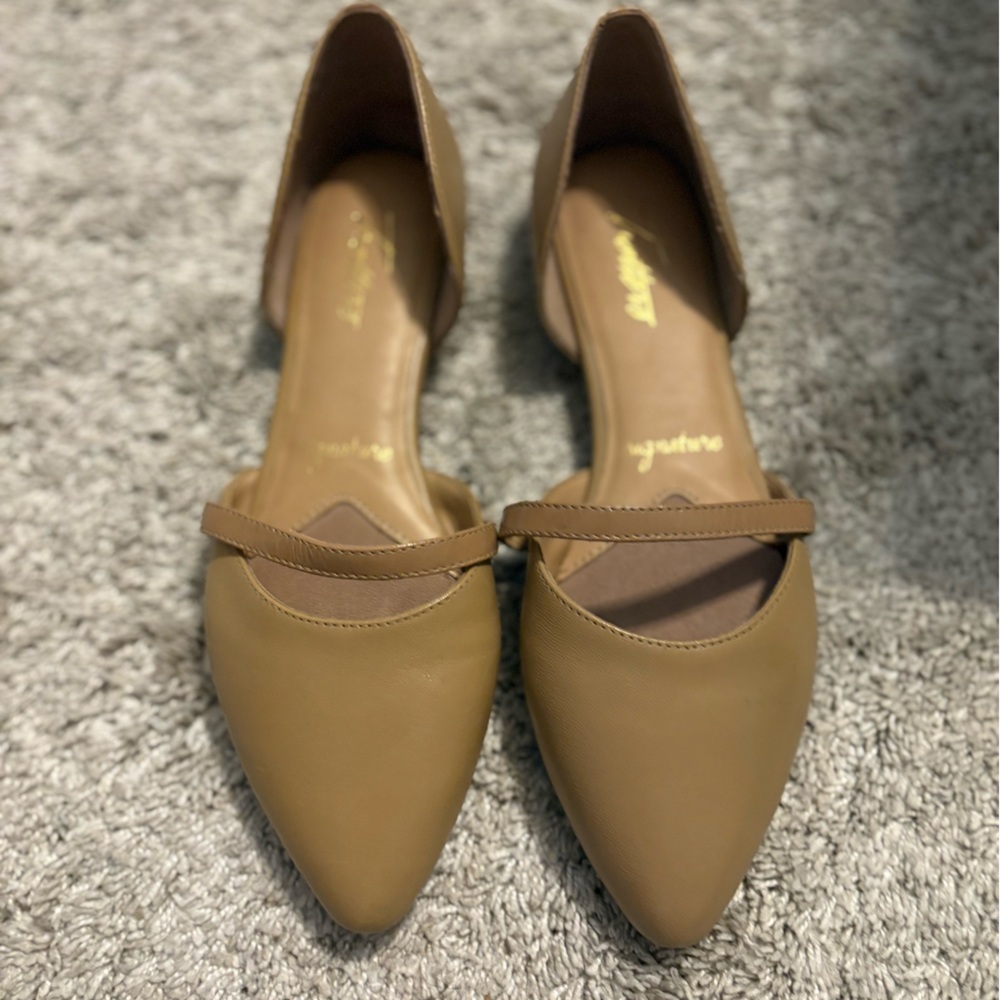 Brown Pointed Toe Flats